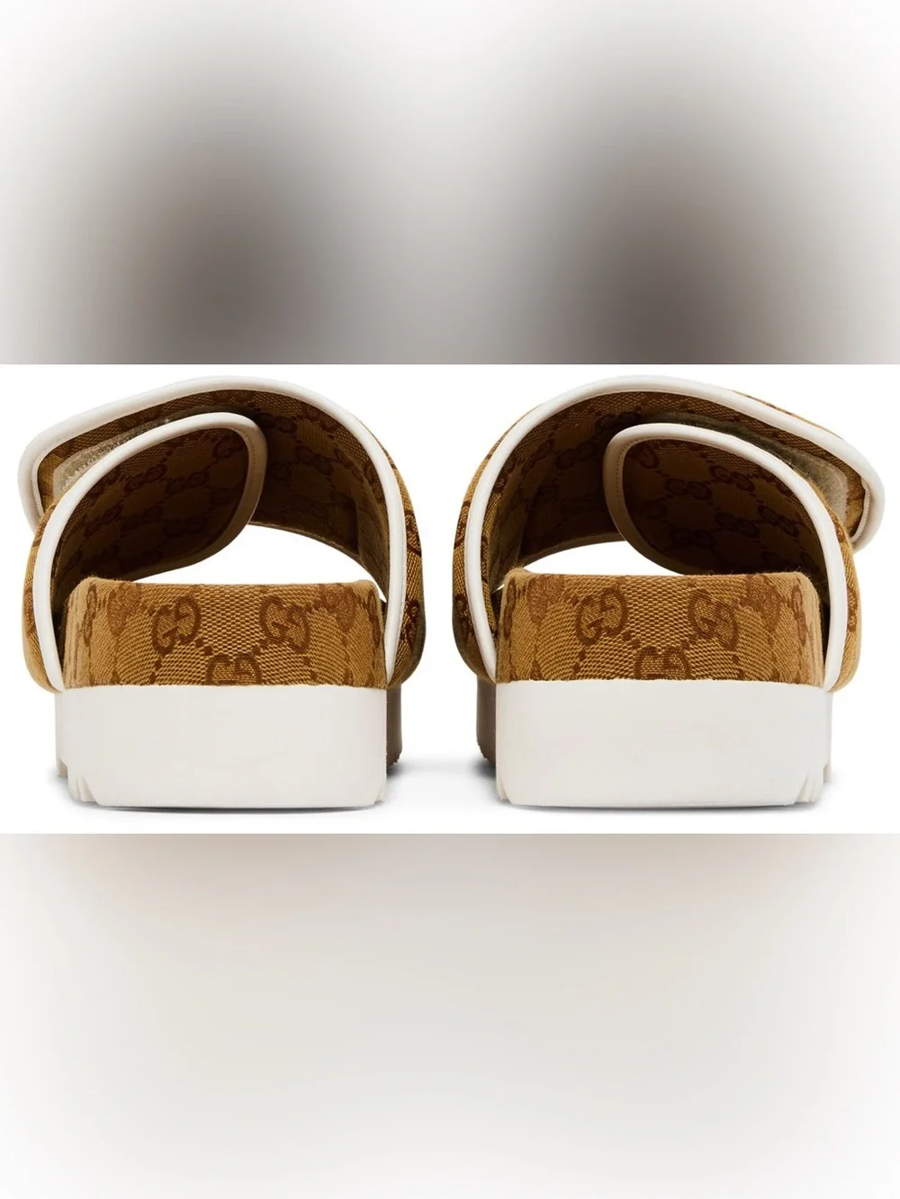 NWB Authentic Gucci x Adidas GG Monogram Platform Slides Men’s 10